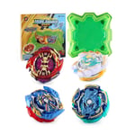 qianqian Bayblade Toupies,Toupie Burst Turbo avec Lanceurs, Gyro Pocket Box Pro-Cadeaux pour Enfant Non-Stop Battle Deluxe Hasbro Beyblade Burst Turbo Starter Pack Toupie et Lanceur Slingshock