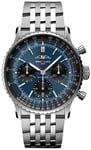 Breitling AB0139241C1A1 Navitimer B01 Chronograph 41 Blå/Stål Ø41 mm