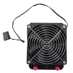 120mm 10 Pipe Water Cooling CPU Cooler Row Heat Exchanger Radiator with Fan3151