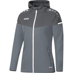 JAKO Women's Champ 2.0 Hooded Jacket, Stone Grey/Anthracite Light, 34 (EU)