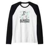 Disney Beauty and the Beast Always Dreaming Blue Manche Raglan