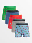 Tu Fast Food Trunks 5 Pack 10-11 years Multi Coloured Years male