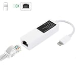 NK107A1 8 nastainen RJ45 Ethernet LAN -verkkosovitinkaapeli, kokonaispituus: 16 cm, IPhone X, IPhone 8 Plus & 7 Plus, IPhone 8 & 7, IPhone 6 Plus & 6s P