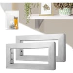 Console Murale Etagère Murale Acier Inoxydable 2X Support Mural 35x15cm Support d'étagère pour Lavabo Base Stable Support d'étagère Suspendu pour