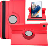 Coque Pour Samsung Galaxy Tab A8 10.5 Sm-X200/X205/X207, Rotation À 360 Degrés Avec Support Housse De Protection Pour Samsung Galaxy Tab A8 10.5'' 2021 Tablette,Rouge