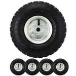 4 x 10" Pneumatic Sack Truck Trolley Wheel Barrow Tyre Tyres Heavy Duty