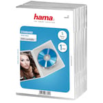 Hama Boîtier standard (pour DVD, convient également aux CD et aux Blu-ray, avec film pour l'insertion de la jaquette, lot de 5) Transparent