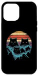 Coque pour iPhone 15 Plus Chats et montagnes - Illustration vintage pour amoureux de la randonnée des chats
