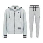 Nike Mens Air Full Zip Tracksuit in Grey Cotton - Size Small