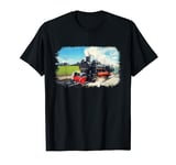 Steam Locomotive Portrait Children Railway Train Driver T-Shirt