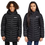 Berghaus Childrens Unisex Kids' Longline Kirkhale Baffle Jacket with Lightweight Insulation & Water Resistant Fabric, Winter Coat for Boys & Girls - Black - Size 3-4Y