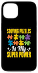 Coque pour iPhone 13 Résoudre Des Énigmes Est Mon Super Pouvoir Jeu Puzzler