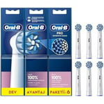 Tandborsthuvuden - ORAL-B - Pro Sensitive Clean - Set med 6 - Extra mjuka borst - Skonsam rengöring