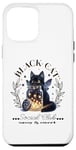 Coque pour iPhone 15 Pro Max Club social Sassy & Sweet pour les amoureux des chats noirs d'Halloween 2024