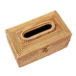 DUKAILIN Tissue Box Holder Rectangle Paper Rack Rattan Tissue Box Elegant Home Decoration Handmade Desktop Tissue Container