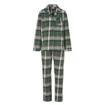 Pyjamas Bomullsflanell Rutig Forest green, Damella