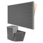 24 Pack Self-Adhesive Sound Proof Foam Panels for Home Studio Office O8H38535