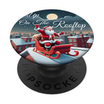 Chant de Noël Up On The Rooftop PopSockets PopGrip Adhésif