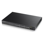 ZyXEL GS1900-24HP, Managed Network Switch, Gigabit Ethernet (10-100-1000), Ethernet-anslutning