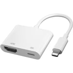 Adaptateur AV numérique certifié Apple MFi Lightning, convertisseur d'écran de synchronisation audio et vidéo 1080p iPhone vers adaptateur HDMI compatible pour iPhone iPad vers HDTV/projecteur