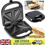 New UK Toastie Maker 2 Slice Sandwich Toaster Non-Stick Machine Easy Clean 750W