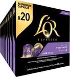 L'OR Espresso Lungo Profondo Coffee Pods x20 Intensity 8 Pack of 10, Total 200