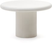 Addaia, Udendørs rundt spisebord, hvid, H76x120x120 cm, fibercement