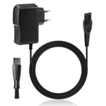 GlasFlength Chargeur Rasoir pour Philips HQ8505, 15V Alimentation Rasoir pour 5.4W Câble de Charge pour QG3200 QG3300 Series QT4050 Câble de Charge CRP136 für Philips PT720 HQ8830 RQ1250 (Noir)