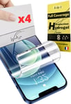 [4 Pièces Pour Iphone Series - 4 Films De Protection D'écran Hydrogel 3d Avant | Anti-Choc | Compatible Coques Gel | Film Tpu Souple | Mieux Qu'un Verre Trempé (Iphone 8 Plus)