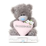 Me To You AP701043 Bridesmaid Love Heart Tatty Teddy Bear Gift,Blue,grey,pink,white