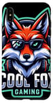 Coque pour iPhone XS Max Cool Fox Gaming Renard Casque Lunettes