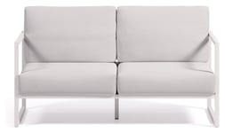 Kave Home Comova 2-pers. Loungesofa 152 cm - Hvit/Hvit aluminium