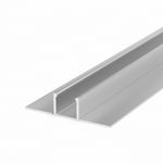 LED Profile en Argent M17-1 100CM Sans Couverture Pour V Jusqu'À 13,4mm Largeur