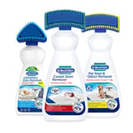 Dr. Beckmann Complete Cleaning Solution | Carpet Stain Remover 1 x 650 ml | Upholstery Stain Remover 1 x 400ml | Pet Stain & Odour Remover 1x650 ml