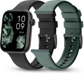 Montre connectée SPC Smartee Duo 2 avec bracelet extra, écran AMOLED 1,78”, batterie 7 jours - Noir/Vert