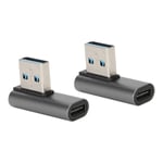 2 st USB till Type C-adapter USB3.0 hane till Type C hona Frekvens 10 Gbps USB-adapter för kontor