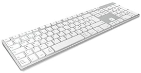 KeySonic KSK-8022BT Clavier Bluetooth QWERTZ Allemand Argent