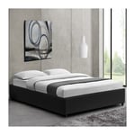 Lit design noir avec sommier 180x200 cm - Nocta - Designetsamaison