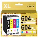 HALLOLUX 604XL Ink Cartridges Multipack High Yield Compatible for Epson 604XL 604 XL for XP-2200 XP-2205 XP-3200 XP-3205 XP-4200 XP-4205 WF-2910DWF WF-2930DWF WF-2935DWF (Black Cyan Magenta Yellow)