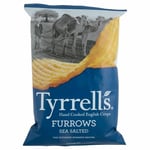 Tyrrells Furrows Hand Cooked English Crisps - Sea Salted (150g)