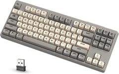 M87 CLAVIER DE JEU 80% SANS FIL, 87 TOUCHES TKL RGB, SENSATION MÉCANIQUE SA PBT, CLAVIER BLUETOOTH/2,4 GHZ DOUBLE MODE, BATTERIE 4000 MAH POUR MAC/WIN, BUREAU/JEU SILENCIEUX [CLA170836]