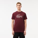 Lacoste T-shirt Tennis en Piqué Ultra Dry Taille L Bordeaux