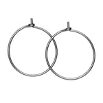 Örhänge creoler Ø20 mm – mässing pläterad med 925 sterling silver, 1 par