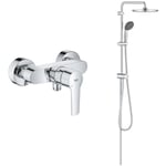 Grohe - Pack mitigeur douche Start 2021 monocomande chromé + colonne de douche Vitalio Start 250