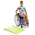 Barbie Ken Doll with Wheelchair & Ramp