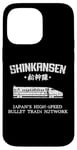 Coque pour iPhone 14 Pro Max Shinkansen Train à grande vitesse japonais Kanji Japon