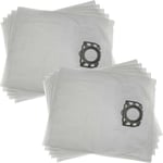 10x Sacs compatible avec Kärcher wd 3-18, wd 3.200, wd 3.500 p, wd 3.300 m aspirateur - microfibre non tissée, 53cm x 44cm blanc - Vhbw