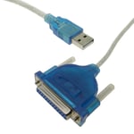 Câble convertisseur du port parallèle usb type a mâle vers DB25 femelle 1,5 m - Bematik