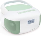 Lecteur CD Radio Portable Bluetooth Mady, MP3 avec Port USB, Lecteur Carte Micro SD, Poste Radio CD - Vert - 477186