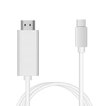 USB-C-HDMI-kaapeli 4K (2 metriä) Valkoinen